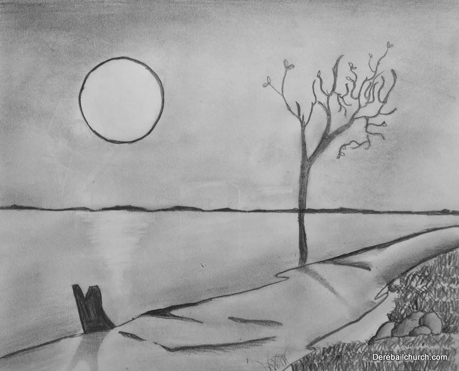 How to Draw Sunset Scenery with Pencil for Beginners, Pencil Drawing in  2024 | Pencil drawings, Scenery, Drawings